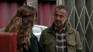 Kevin talks to the police in Coronation Street 