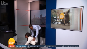 Balvinder Sidhu falling over on GMB