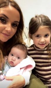 Jacqueline Jossa with daughters Mia and Ella