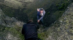Billy Mayhew's cliff fall in Coronation Street