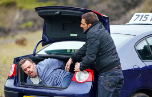 Billy was bundled in a car by Peter