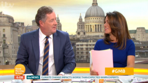 Piers Morgan and Susanna Reid on GMB