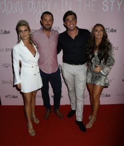Danny Dyer, his wife Jo, Jack Fincham and Dani Dyer on the red carpet at In The Style Libertine in London, UK.