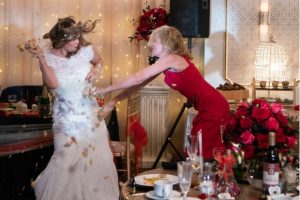 Tracy Barlow and Leanne Battersby fight at wedding