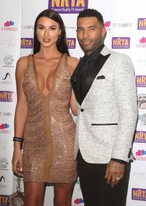 Jermaine Pennant and his wife Alice Goodwin at the National Reality TV Awards 
