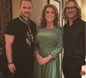 The Duchess of York shows off her evening outfit for Eugenie's wedding 