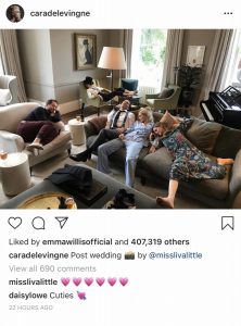 Cara Delevingne and pals kick back after Eugenie's wedding 