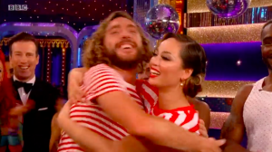 Strictly fans spot Katya's husband Neil glaring as she hugs Seann Walsh after kissing scandal