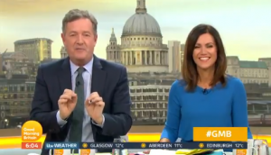 Piers Morgan and Susanna Reid on GMB