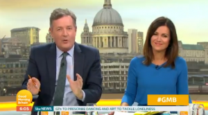 Piers Morgan and Susanna Reid on GMB