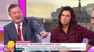 Piers Morgan and Susanna Reid on gMB