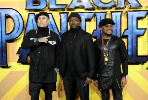 Taboo, will.i.am and apl.de.ap of The Black Eyed Peas attend the European Premiere of 'Black Panther' at Eventim Apollo