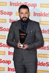 Shayne Ward attends the Inside Soap Awards held at 100 Wardour Street on October 22, 2018