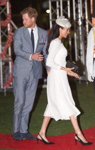 Prince Harry, the Duke of Sussex and Meghan, the Duchess of Sussex attend an official welcome ceremony in Fiji. The ceremony, known as the Veirqaraqaravi Vakavanua, embodies Fijian cultural identity and heritage, and mirrors in format that of the one attended by The Queen and The Duke of Edinburgh in 1953