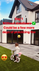 Alan Halsall's daughter in the garden