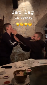 Romeo and Cruz Beckham on family holiday