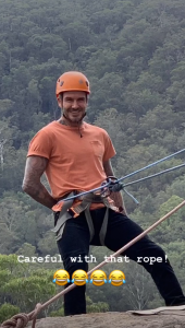 David Beckham on family holiday in Oz