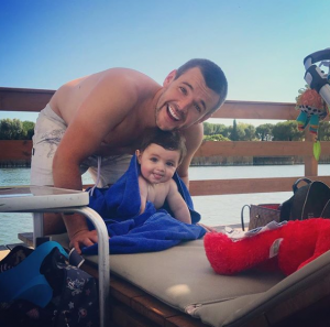 Nathan Massey with son Freddie