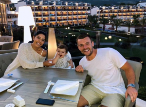 Cara de la Hoyde and Nathan Massey with son Freddie