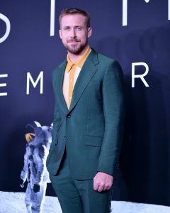 Ryan Gosling attends the 'First Man' premiere at the National Air and Space Museum