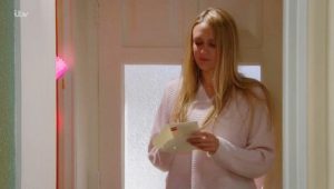 Rebecca White gets card from Lachlan