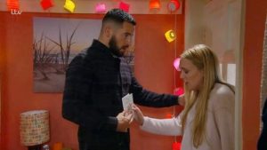 Rebecca gets birthday card from Lachlan