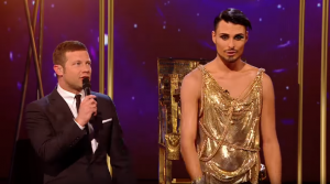 Rylan Clark-Neal performing on The X Factor