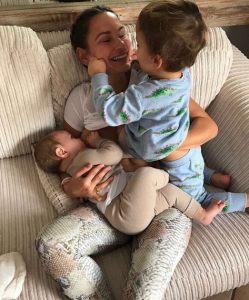 Sam Faiers and her son Paul and daughter Rosie