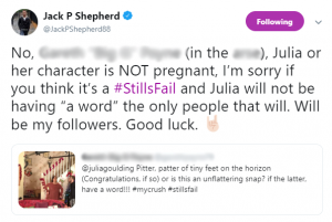 Jack P Shepherd hitting back at troll