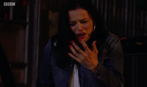 Hayley Slater giving birth in EastEnders 