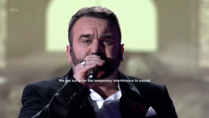 Sound problems occurred when Danny performed (Credit: ITV)