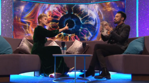 Emma Willis and Rylan Clark Neal during BB final