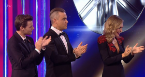 Louis Tomlinson, Robbie Williams and Ayda Field at the PoB Awards