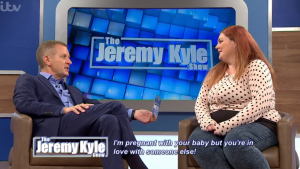 Jeremy Kyle and guest on show - November 9