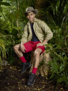 Malique Thompson-Dwyer in the I'm A Celeb camp