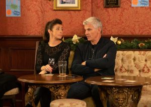 Robert and Kate's baby lies in Coronation Street