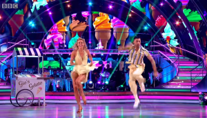Giovanni dancing with his Strictly partner Faye Tozer (Credit: BBC)