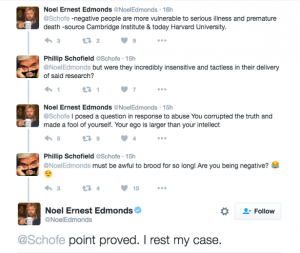 Noel edmonds -and-Phillip schofield row 2016 