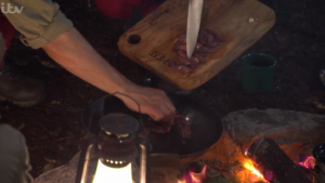 Sair Khan 'eating' emu on I'm A Celeb