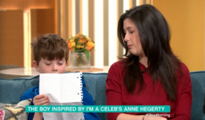 Little boy who wrote letter to Anne Hegerty about autism