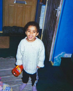 The star as a super smiley youngster