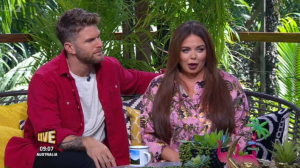 Joel Dommett and Scarlett Moffatt on Extra Camp