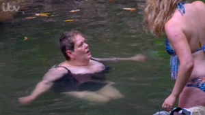 Anne takes a dip