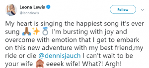 Leona Lewis engagement