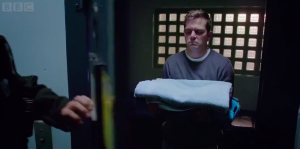 Iain in jail in Casualty