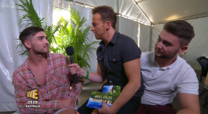 Joe Swash with Nick Knowles' sons Charlie and TJ