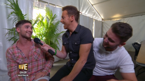 Nick Knowles sons with Joe Swash on IAC Extra Camp