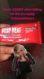 Gemma reveals injury pain on Instagram