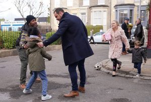 Bailey smashes a window of The Vic EastEnders