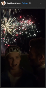 Beckham New Year's Eve party (Credit: Instagram)